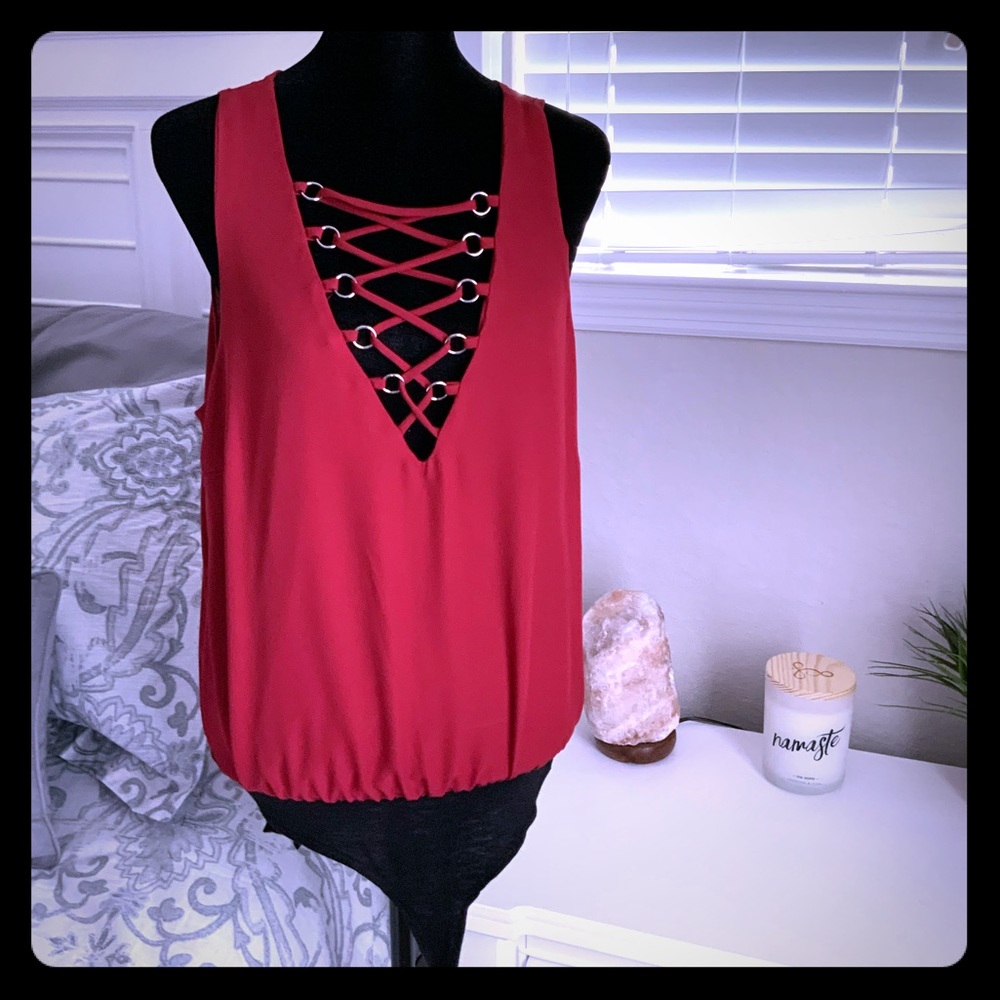 Red Bodysuit NWOT